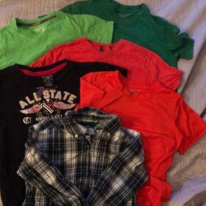Bundle of boys shirts size 6/7